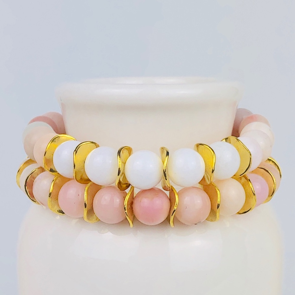 GEMSTONES | Peruvian Pink Opal Beaded Bracelet 759